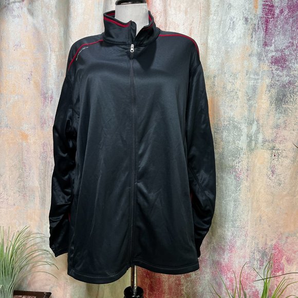 📌AEROSKIN Dry Plus Wear Activewear Zipper Jacket with Red Seam - Picture 1 of 16